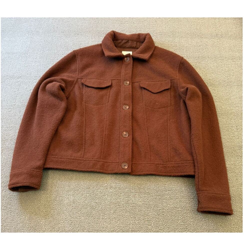 Joie Brown Jacket Women's Size L/G Button Up Outerwear Button Closure‎